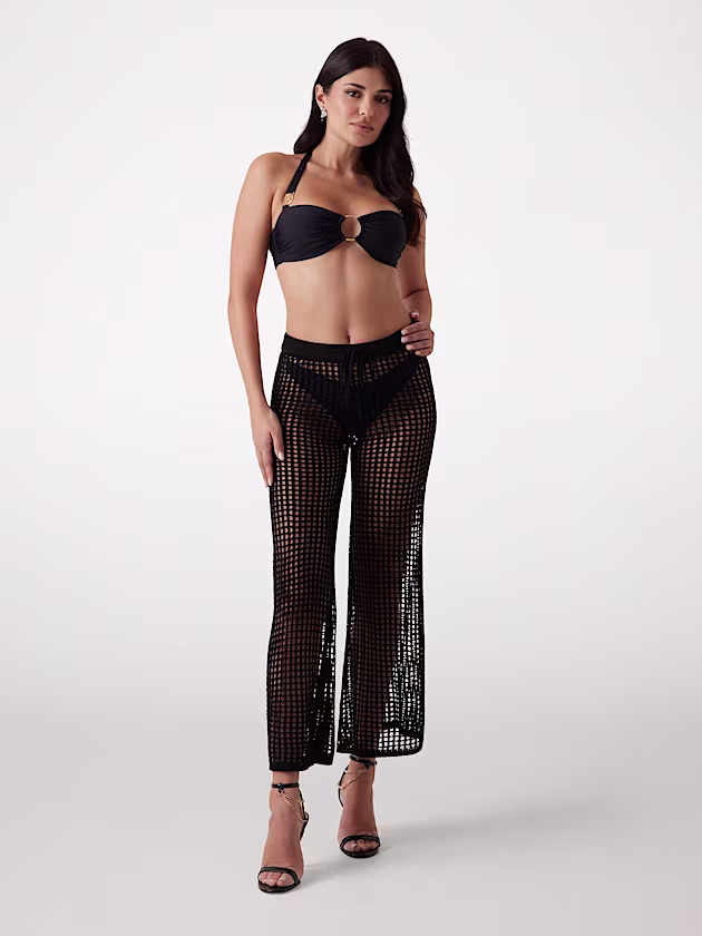 Palazzo-fit crocheted pants - GUESS