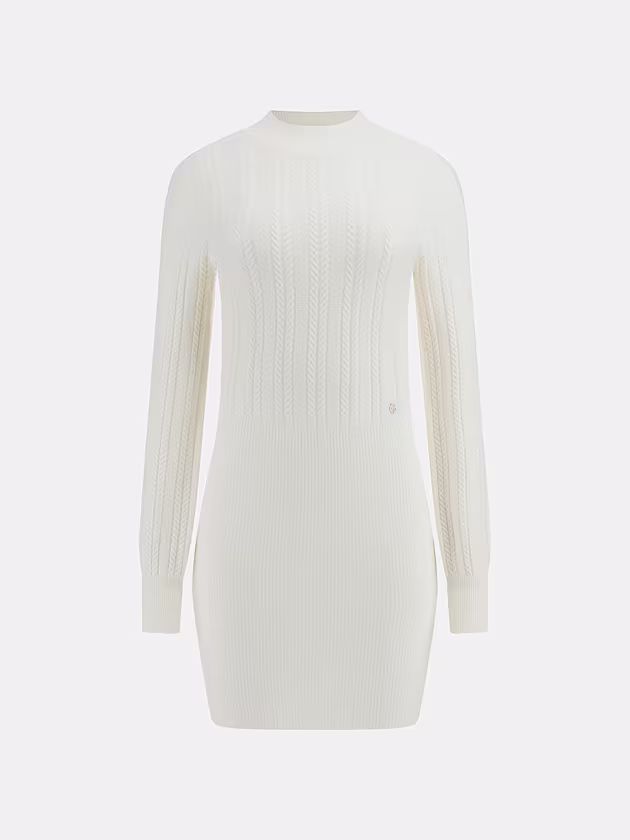 Cable knit sweater mini dress - GUESS