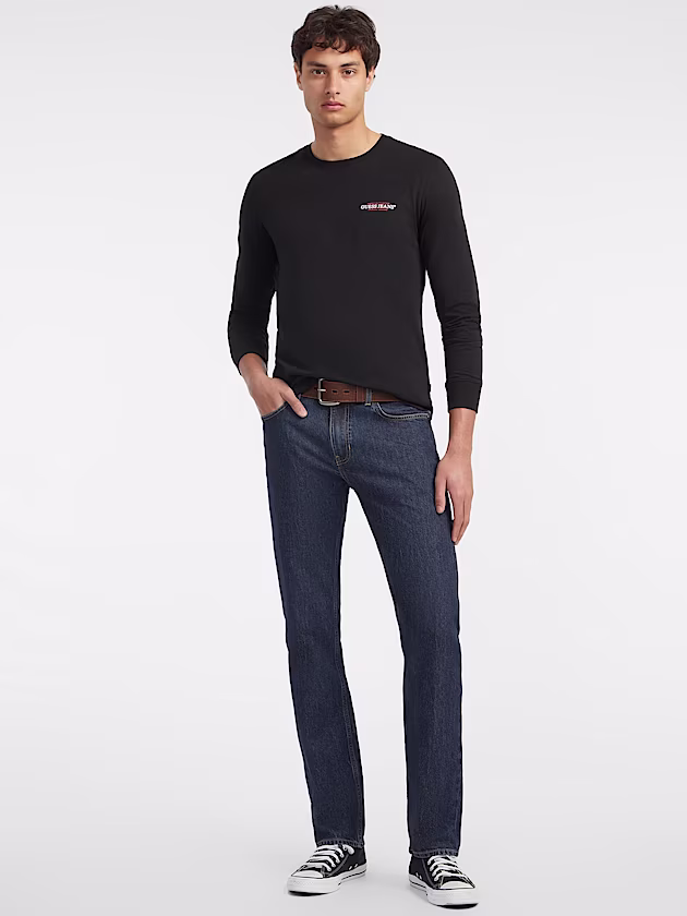 Slim American Tradition Long-Sleeve Tee - GUESS