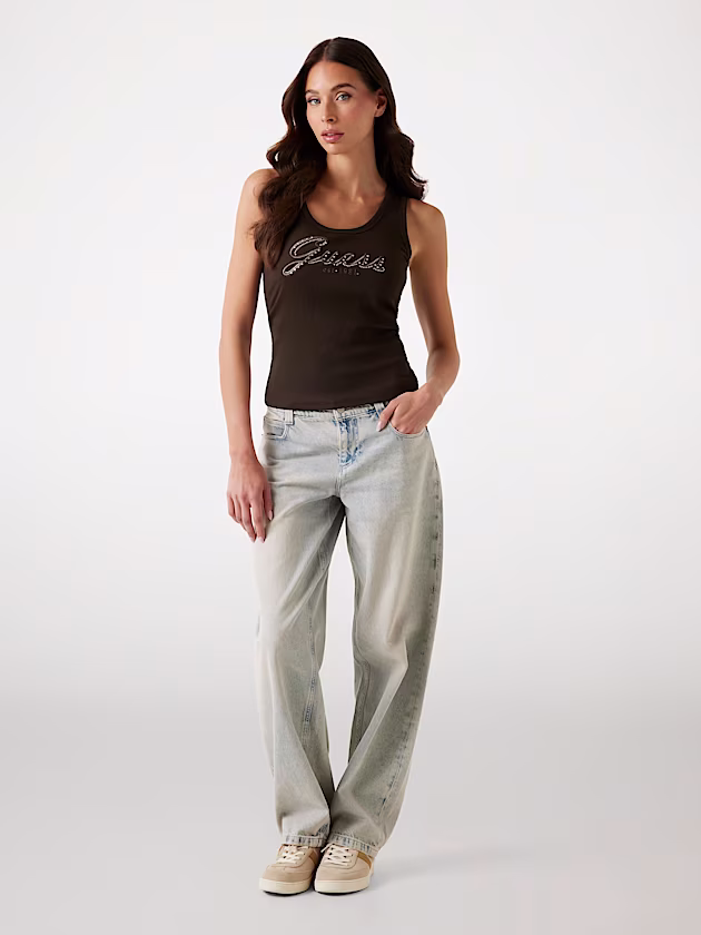 Embroidered logo tank top - GUESS