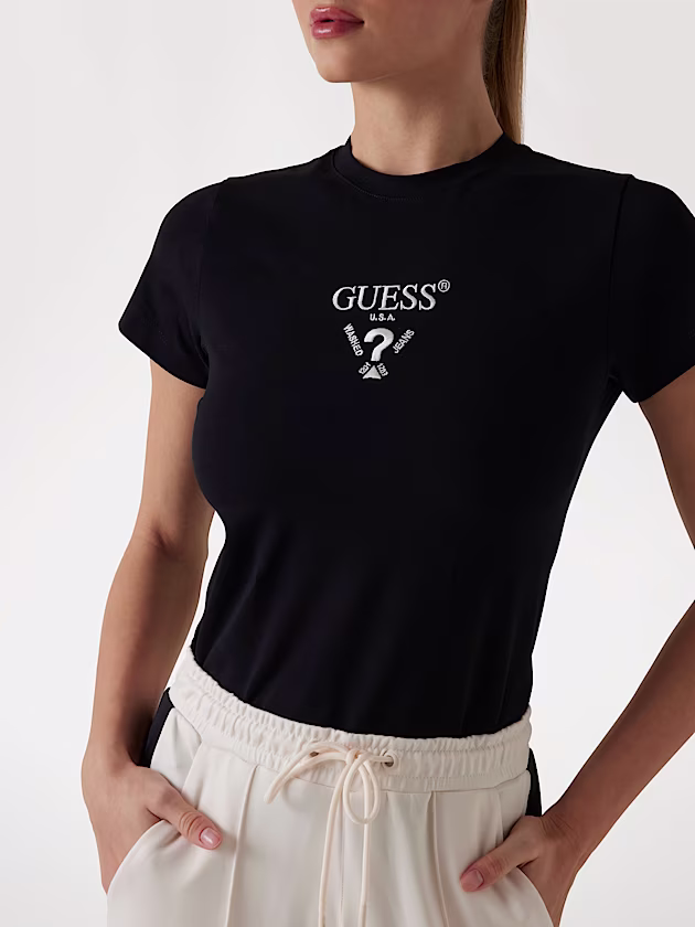 Front logo stretch t-shirt - GUESS