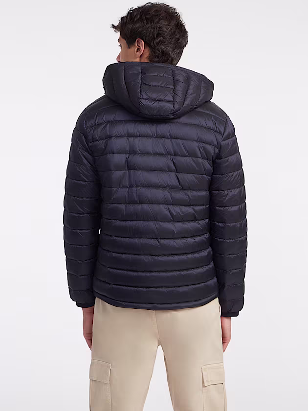Nylon Hooded Puffer Jacket - GUESS
