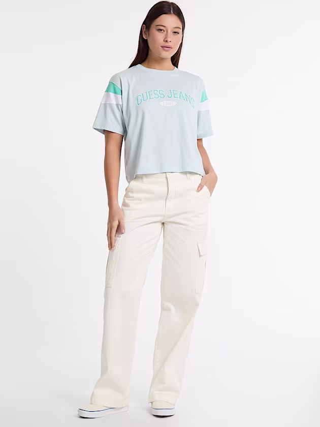 Cropped logo t-shirt - GUESS