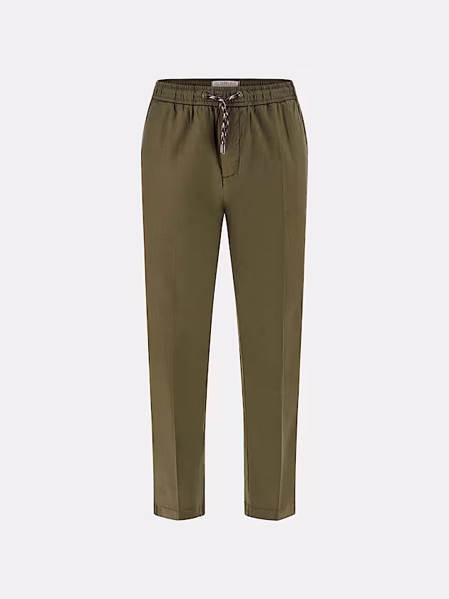 Stretch linen blend chinos - GUESS