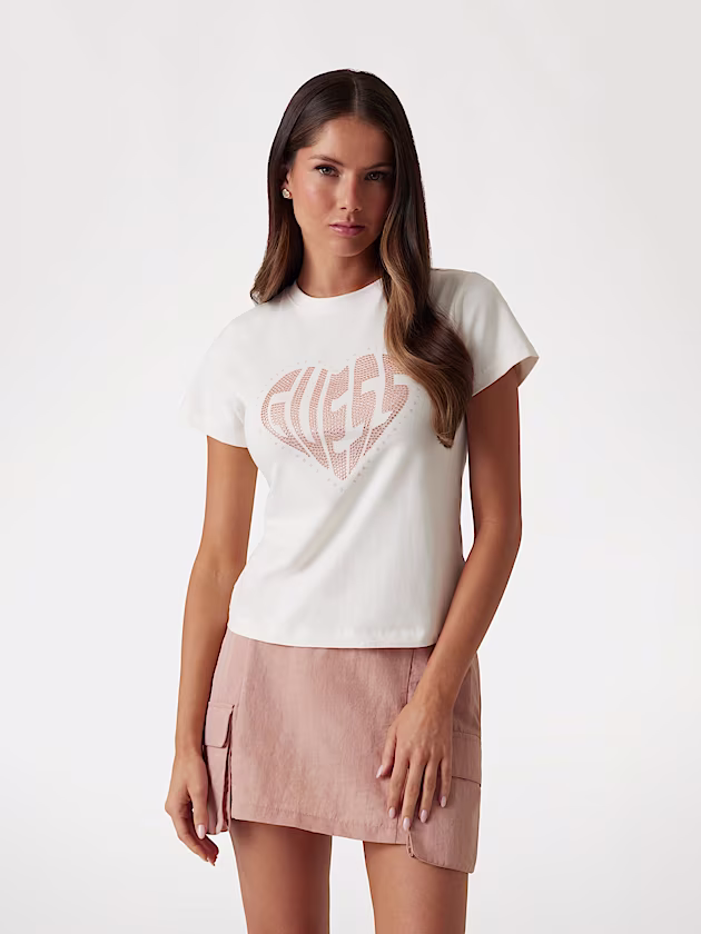 Rhinestone logo t-shirt - GUESS