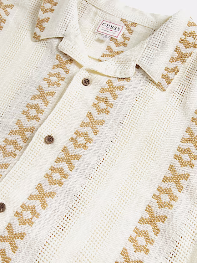 Dobby striped shirt - GUESS