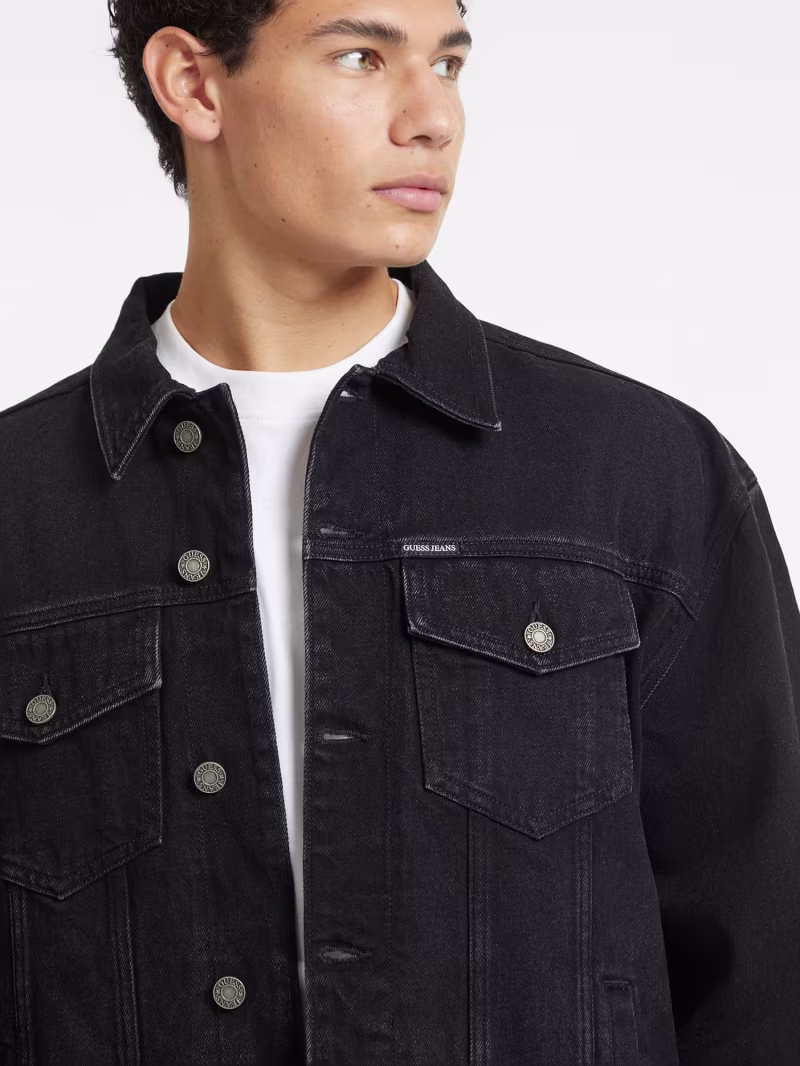 Oversized Denim Trucker Jacket - GUESS