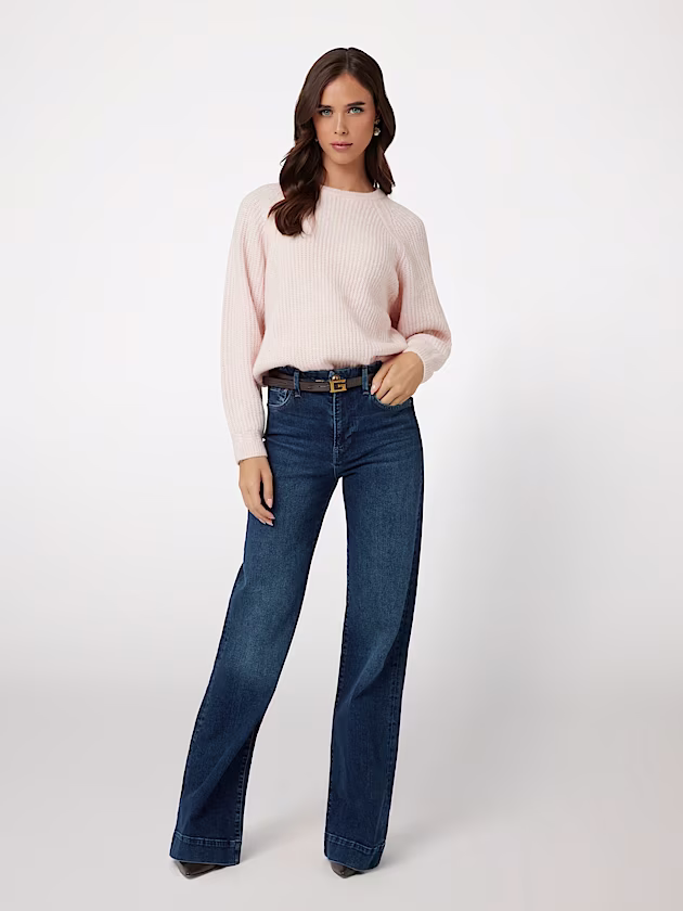 Crew neck wool blend sweater - GUESS