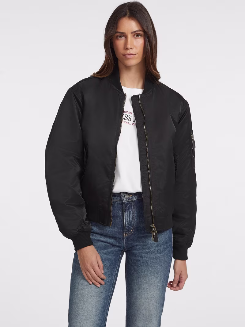 Nylon Bomber Jacket - GUESS