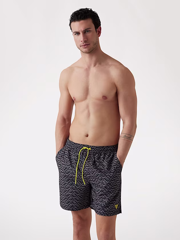 All over logo medium swim trunk - GUESS