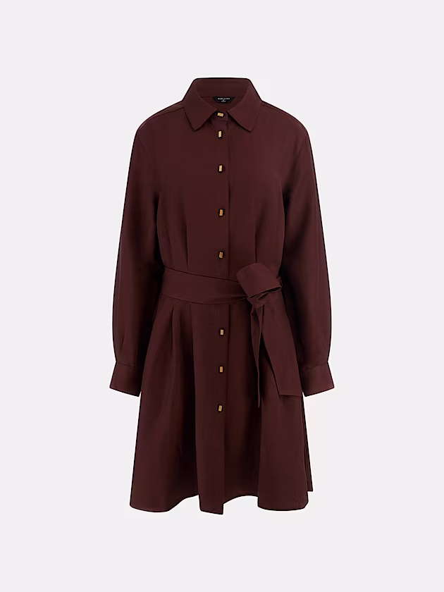 Marciano linen-blend shirt dress - GUESS