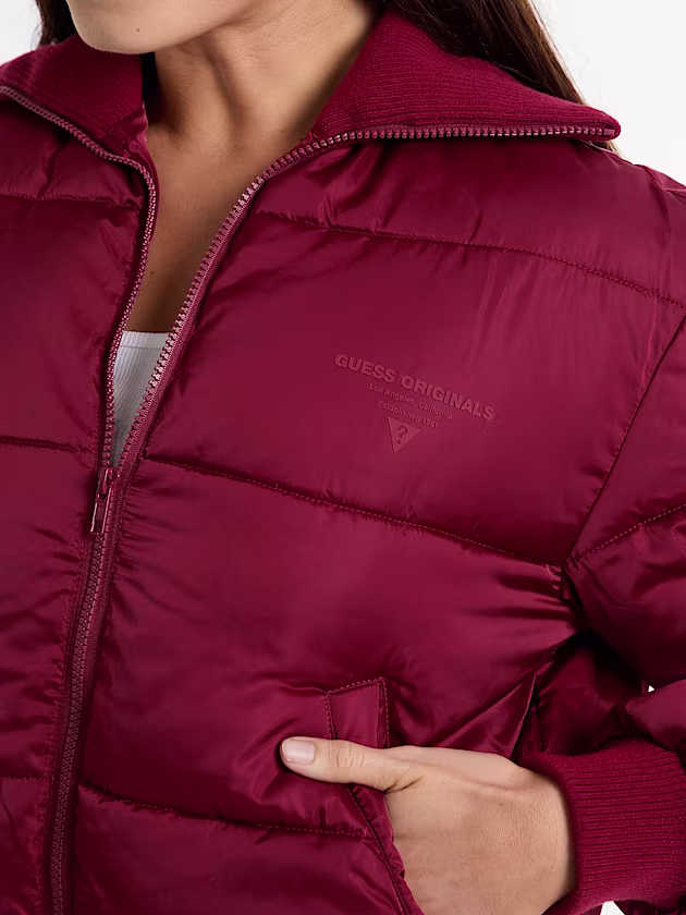 Satin puffer jacket - GUESS