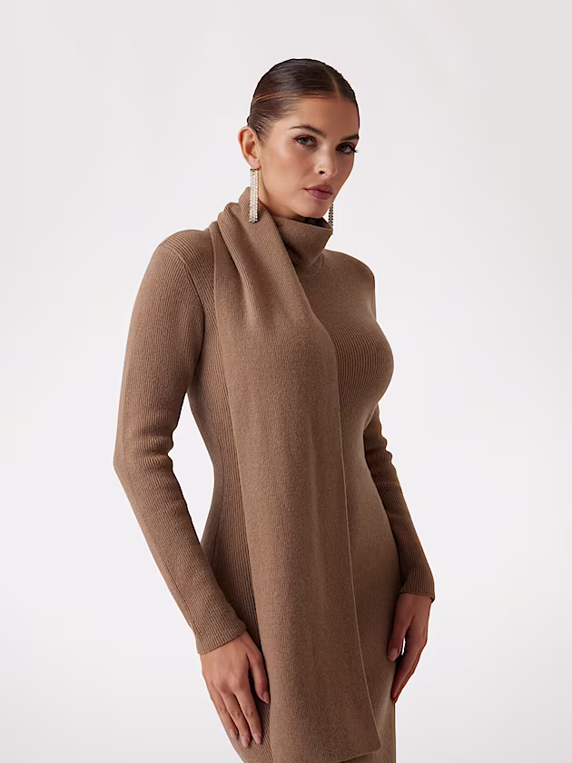 Marciano cashmere-blend long dress - GUESS