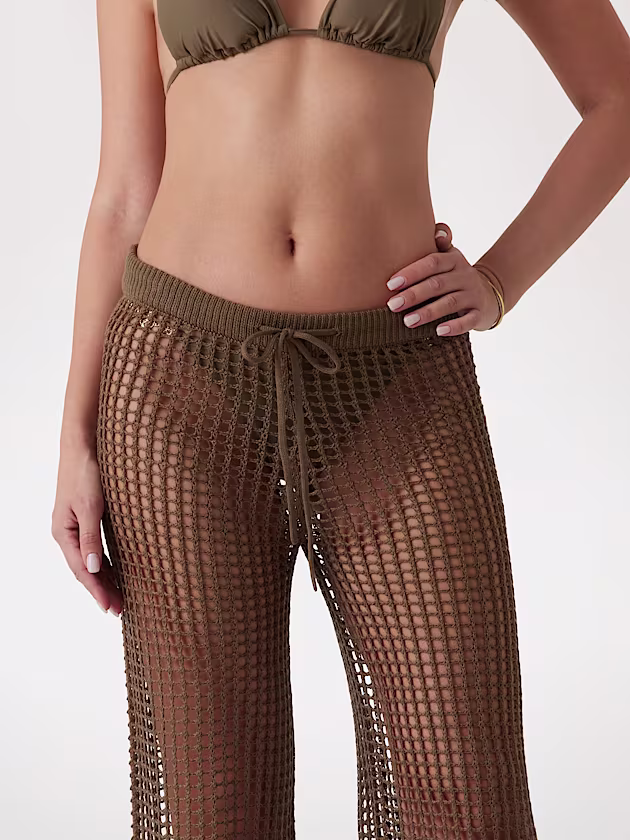 Palazzo-fit crocheted pants - GUESS