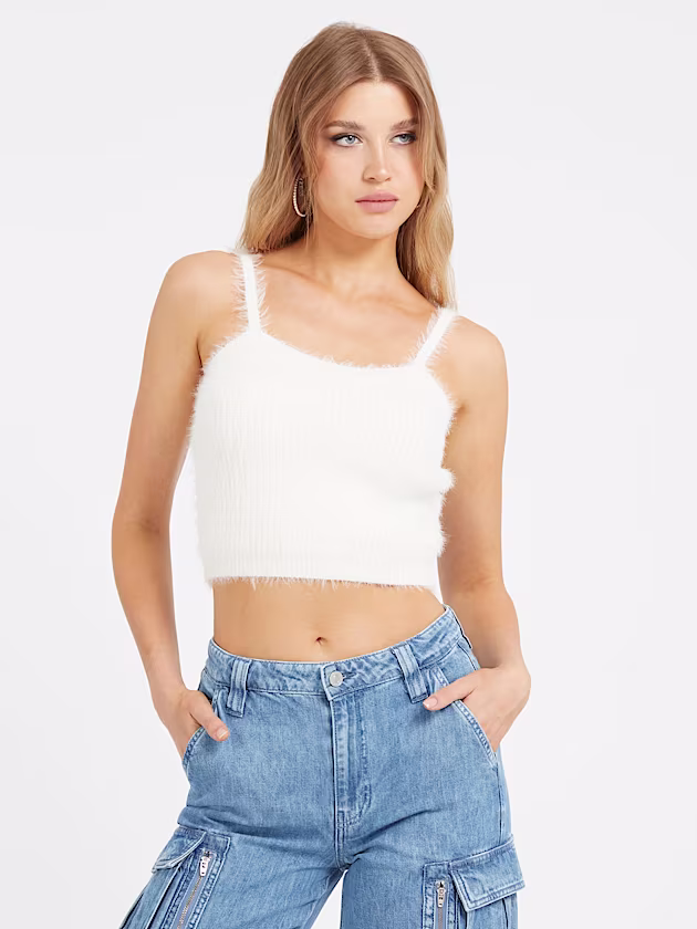 Fuzzy sweater top - GUESS