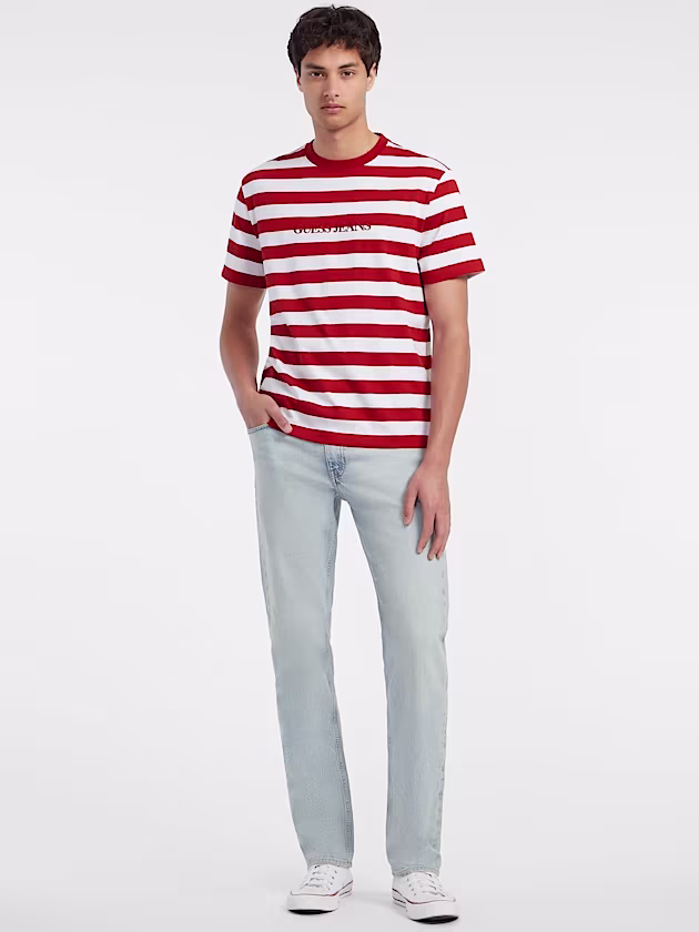 Striped Logo Tee - GUESS