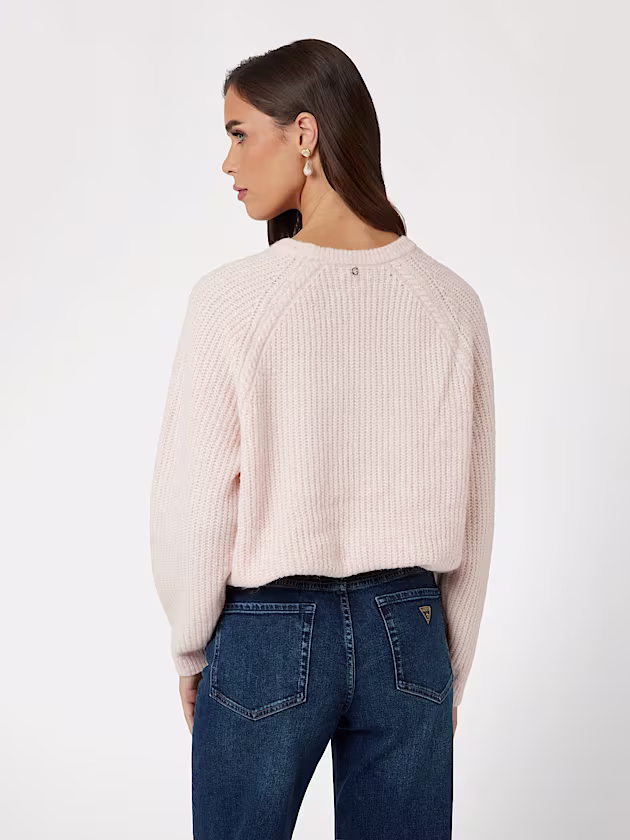 Crew neck wool blend sweater - GUESS