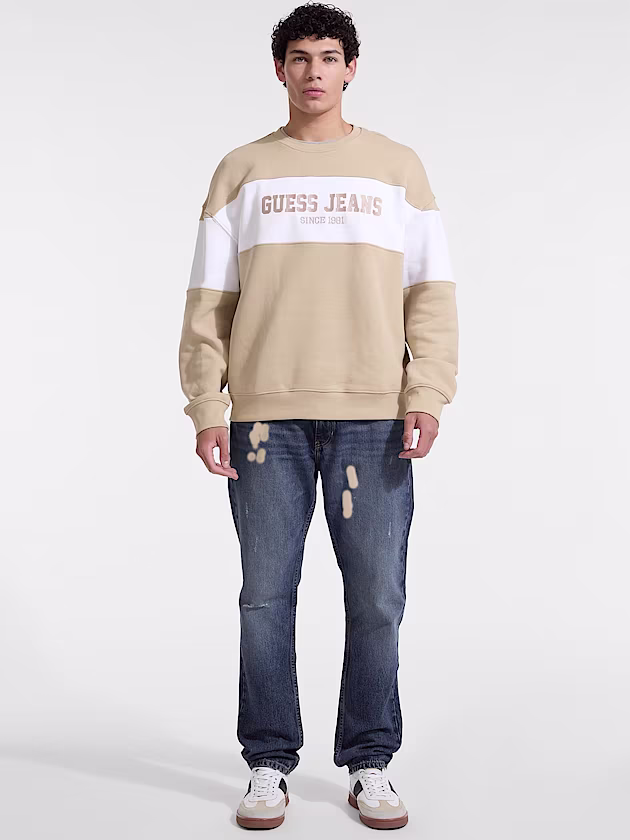 Horizontal Stripe Crewneck Sweatshirt - GUESS