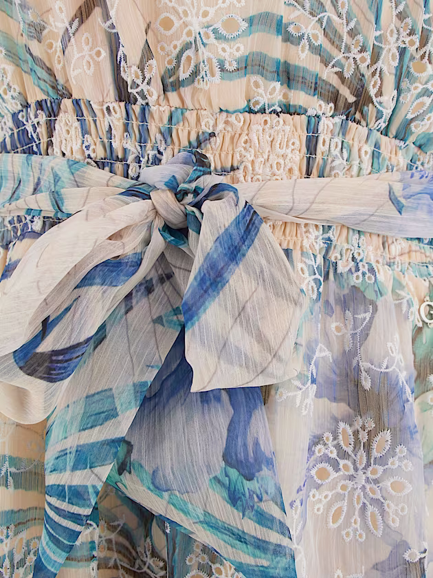 Fit-and-flare chiffon mini dress - GUESS