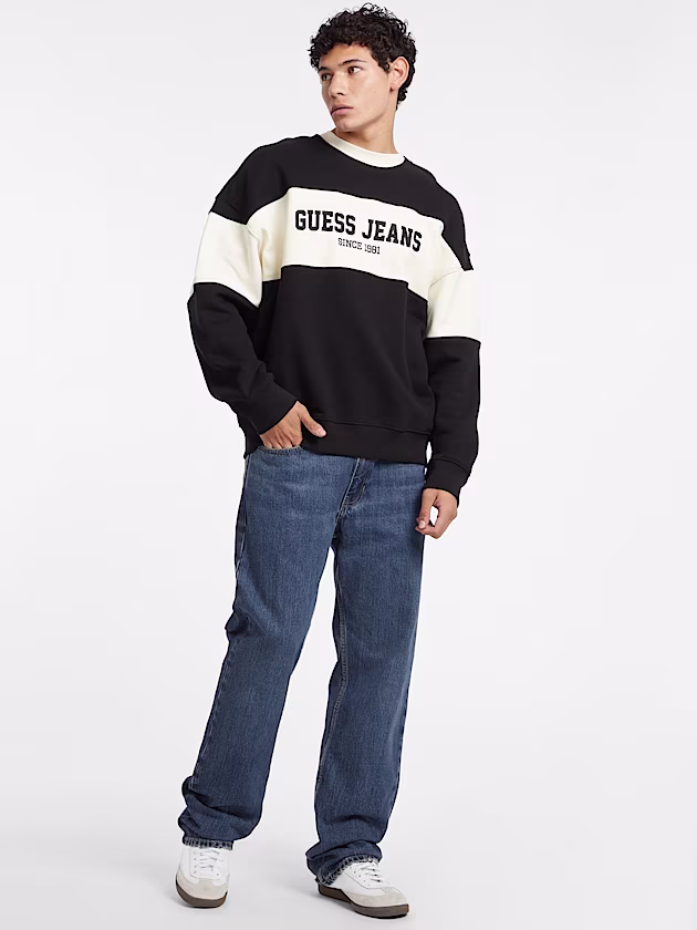 Horizontal Stripe Crewneck Sweatshirt - GUESS