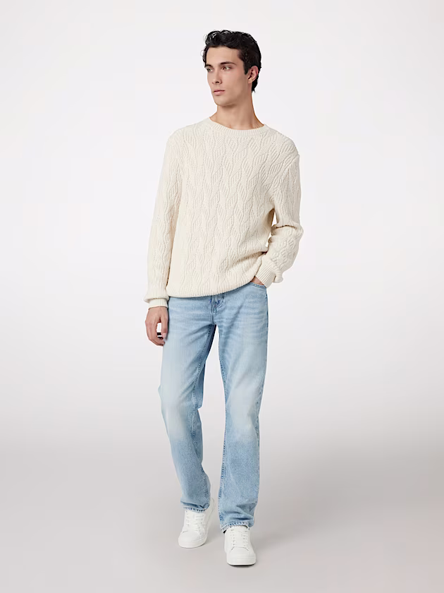 Crew neck wool blend sweater - GUESS