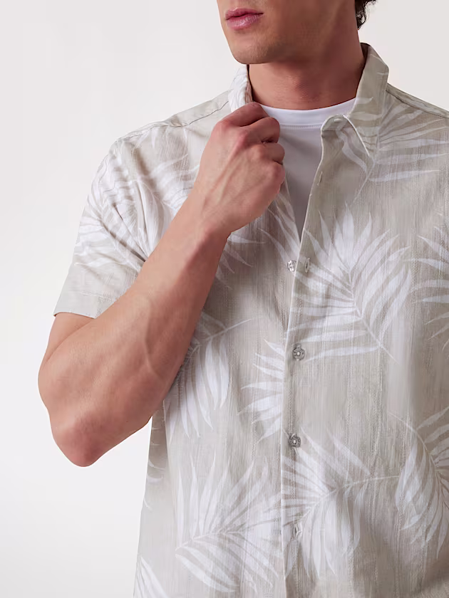 Linen-blend shirt - GUESS