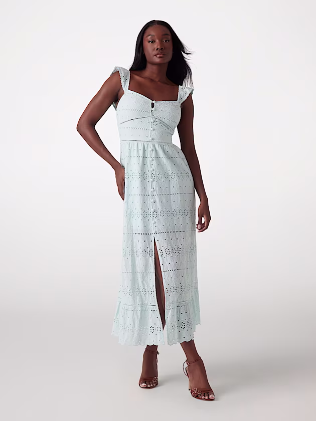 Long broderie anglaise dress - GUESS
