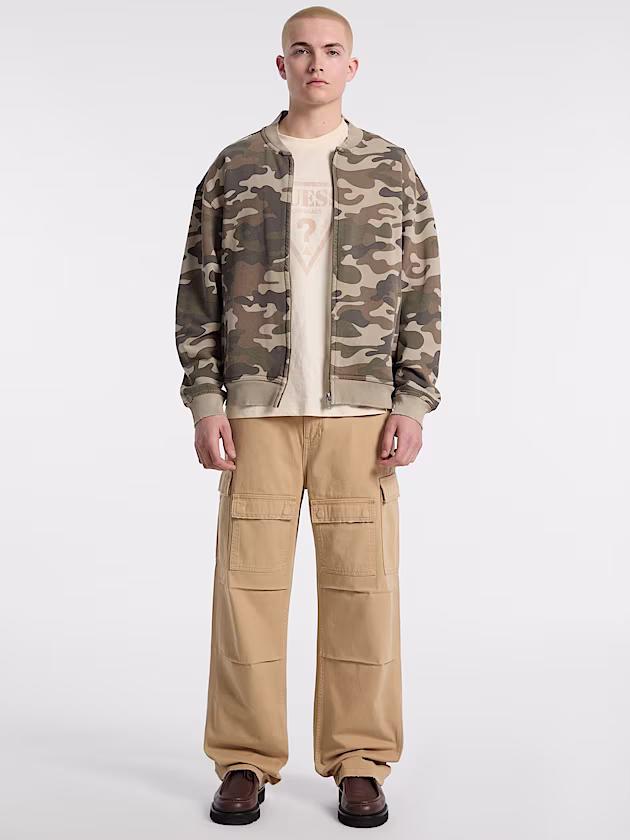 Camouflage bomber sweatshirt - GUESS
