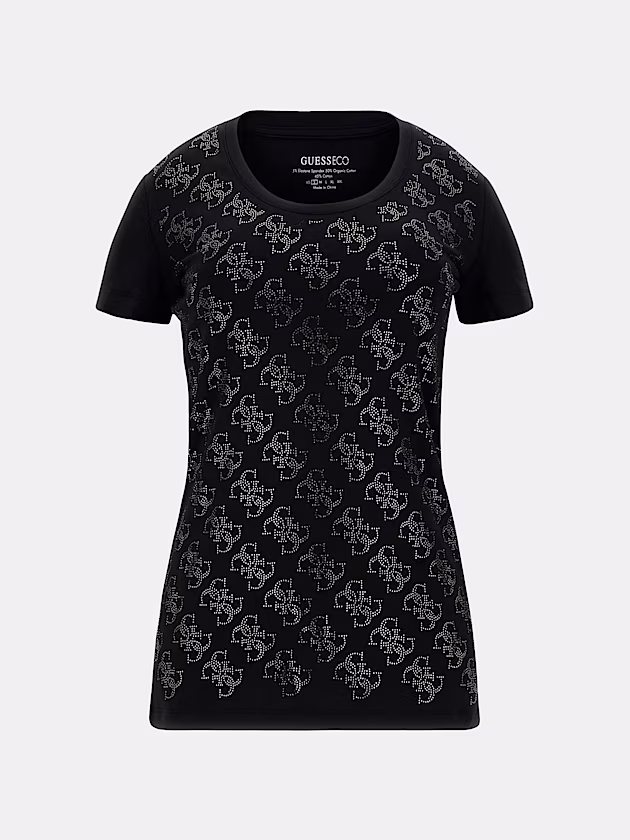 Rhinestones 4G logo t-shirt - GUESS
