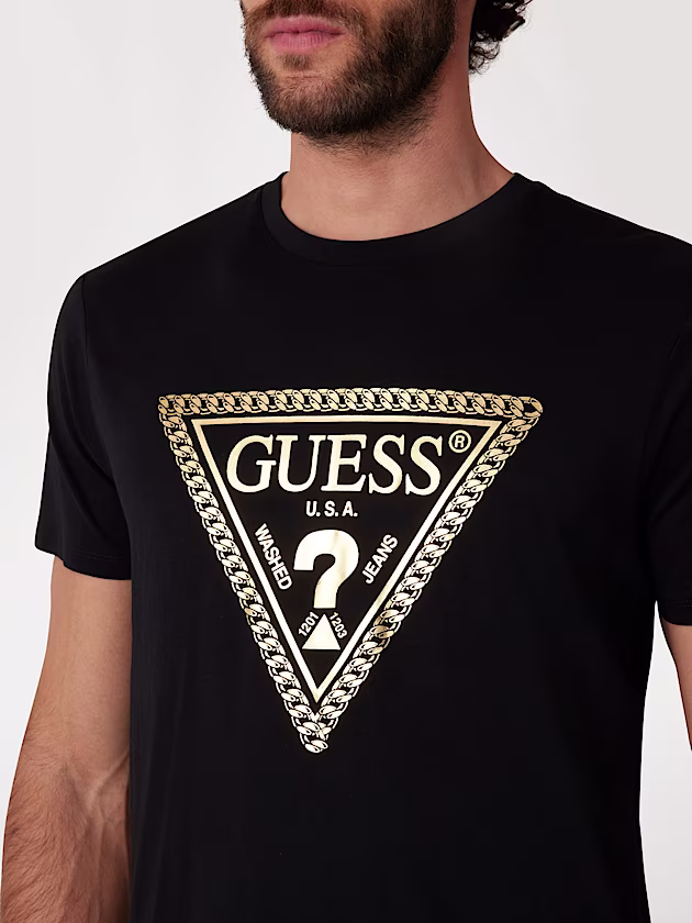Chain triangle logo t-shirt - GUESS
