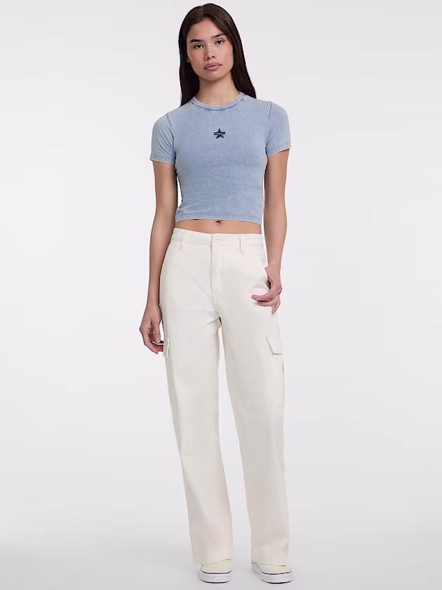 Cropped logo t-shirt - GUESS