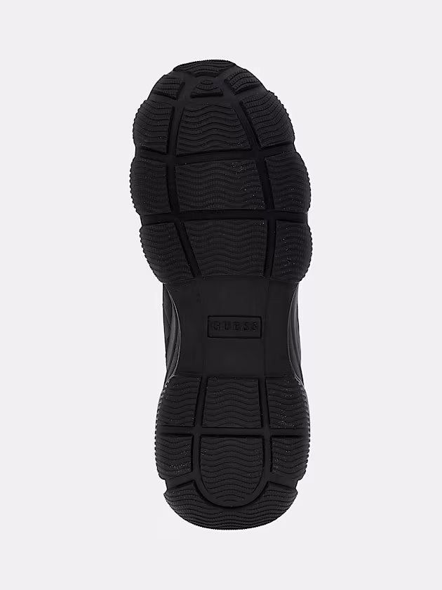 Micola mixed leather running shoe - GUESS