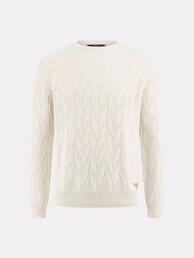 Crew neck wool blend sweater - GUESS