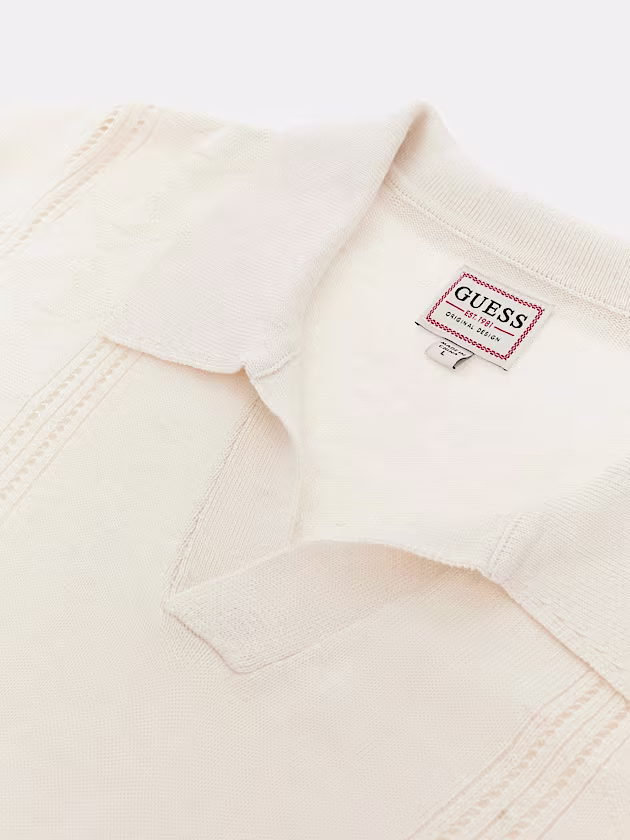 Silk-blend polo sweater - GUESS