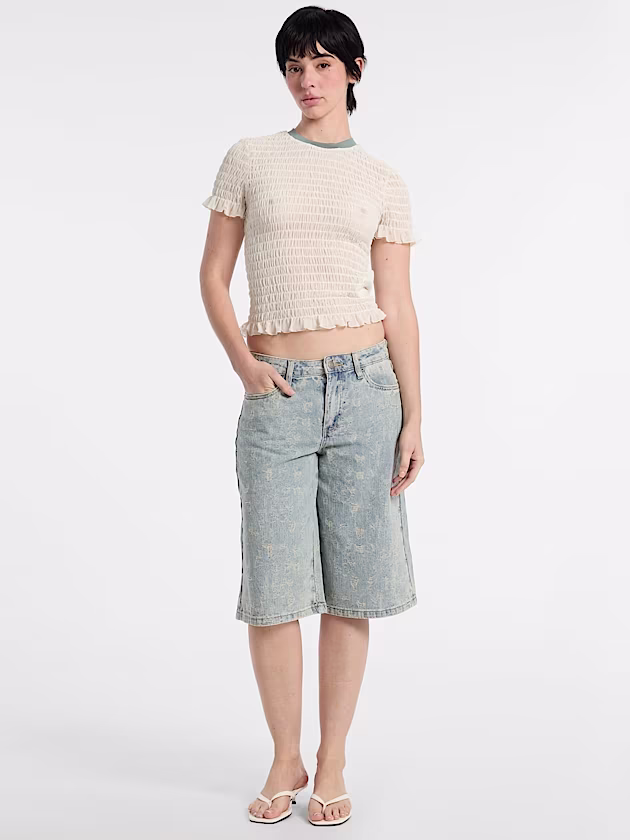 Smocked t-shirt - GUESS