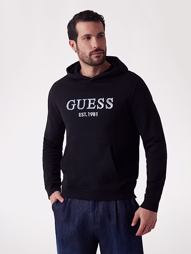 Terry logo hoodie sweatshirt - GUESS