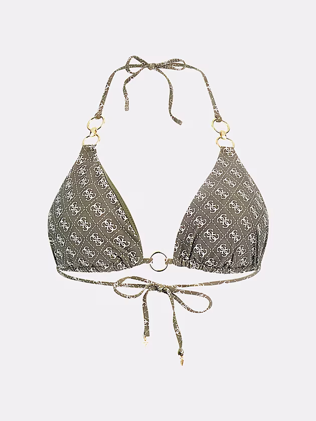 4G logo triangle bikini top - GUESS