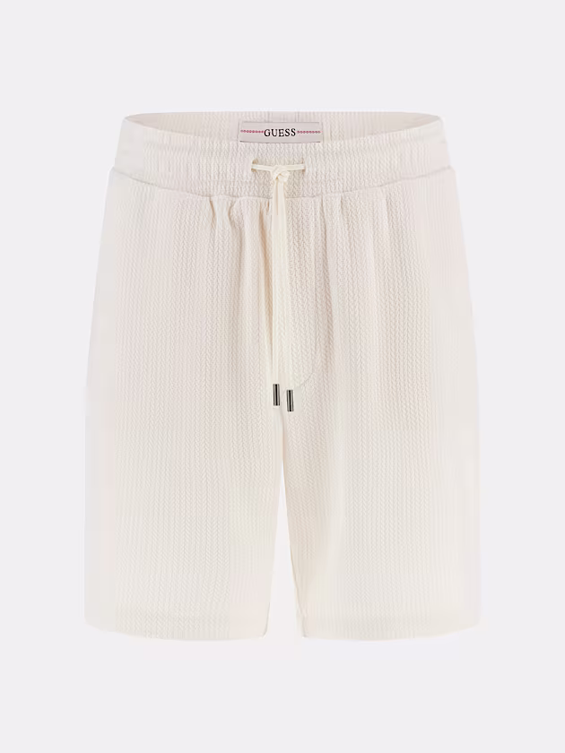 Textured knit regular-fit shorts - GUESS