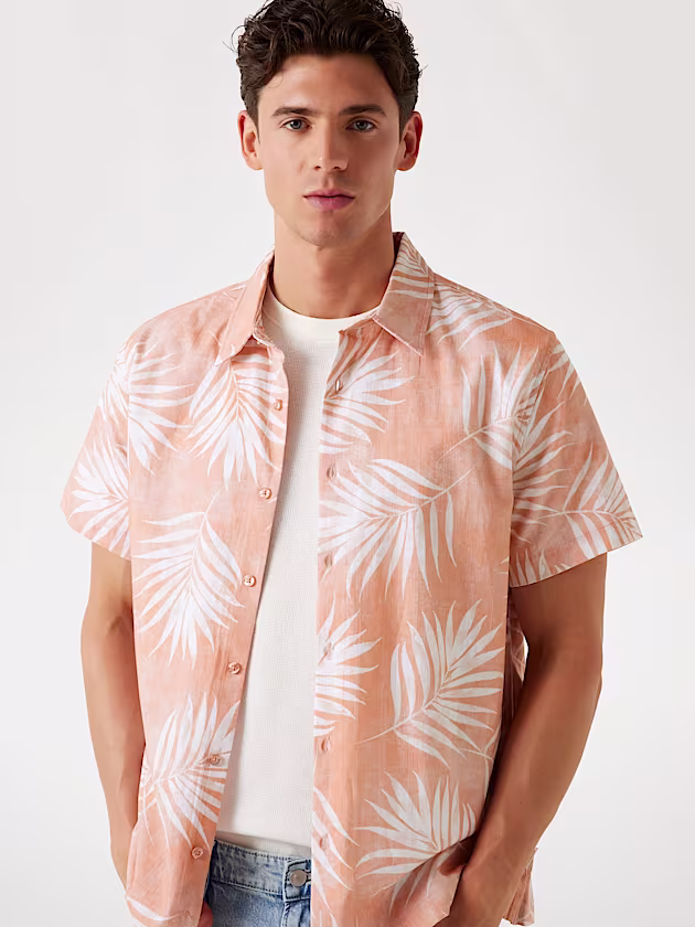 Linen-blend shirt - GUESS