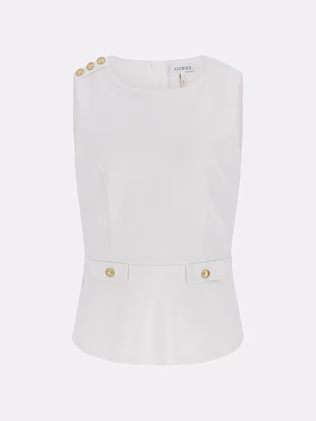 Sleeveless peplum top - GUESS