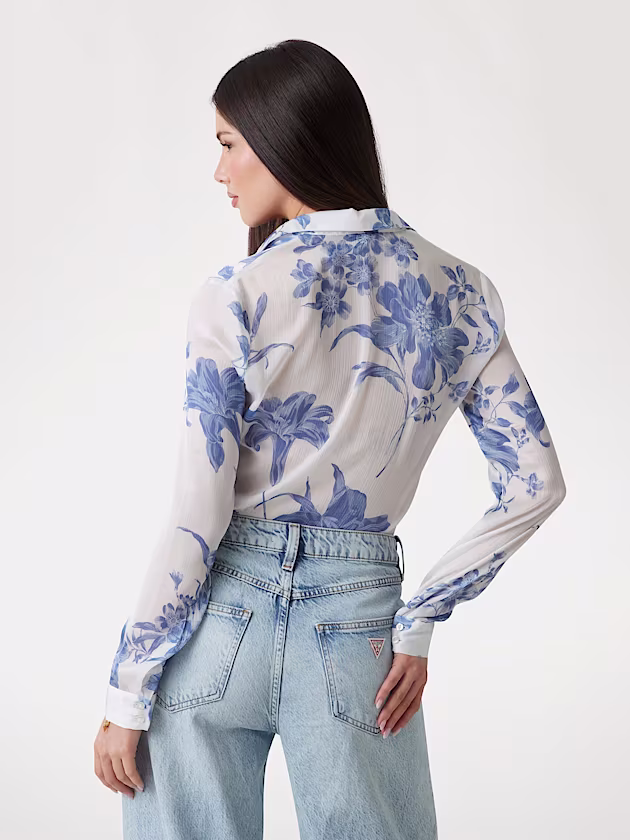 Floral-print chiffon blouse - GUESS