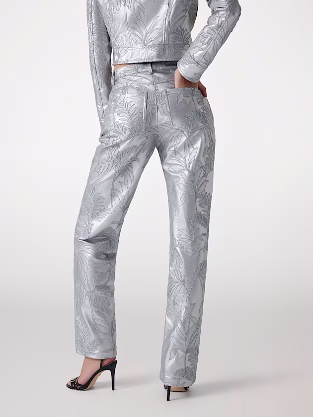 Embroidered faux-leather pants - GUESS