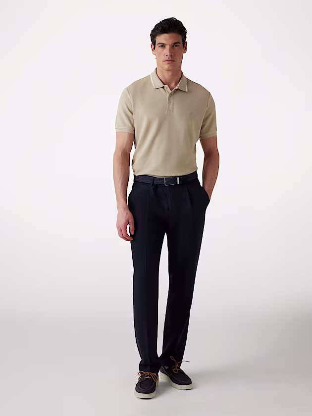 Marciano linen-blend polo shirt - GUESS