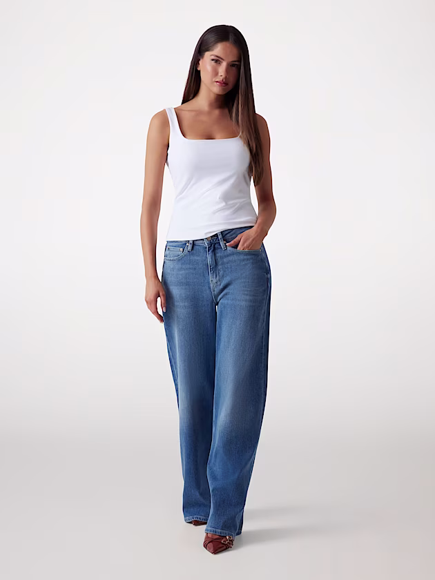 Bellflower wide leg denim pant - GUESS