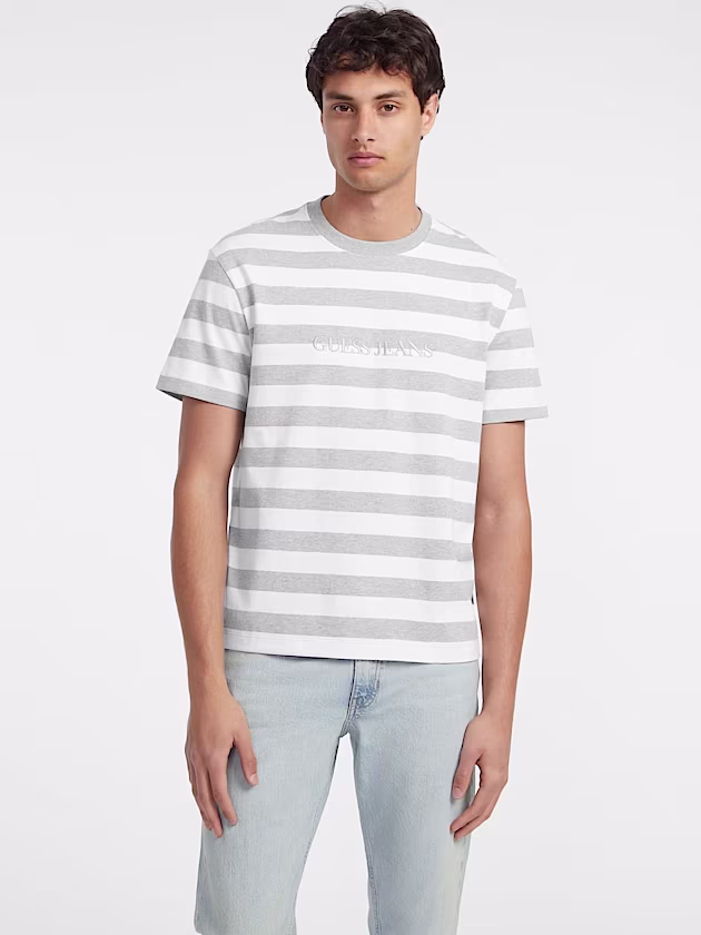 Striped Logo Tee - GUESS