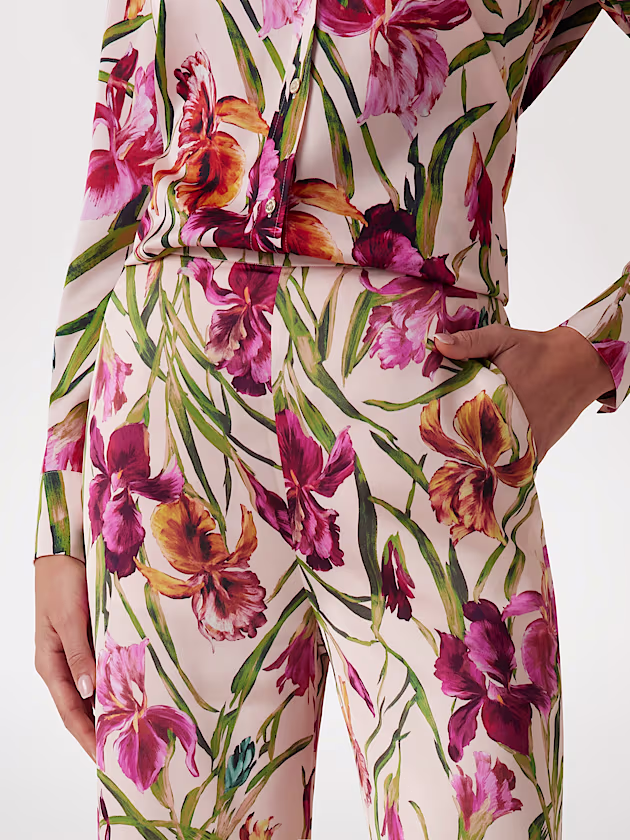 Marciano floral-print wide-leg pants - GUESS