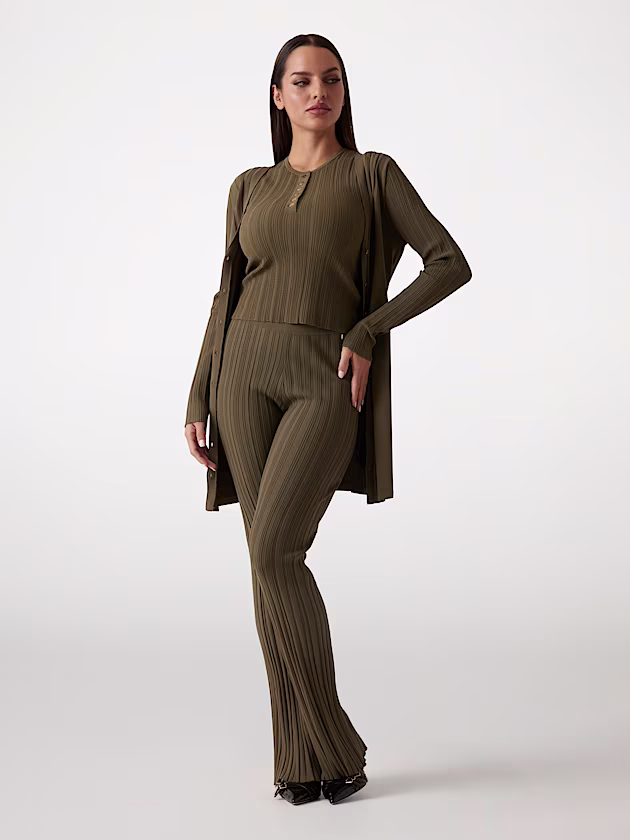 Marciano rib-knit sweater top - GUESS