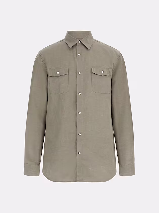 Marciano linen-blend shirt - GUESS
