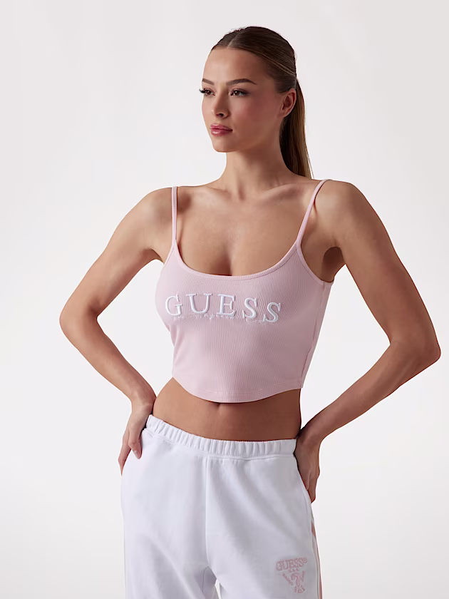Cropped logo tank top - GUESS
