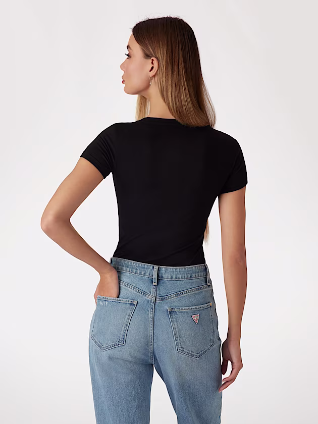 Small triangle logo stretch t-shirt - GUESS